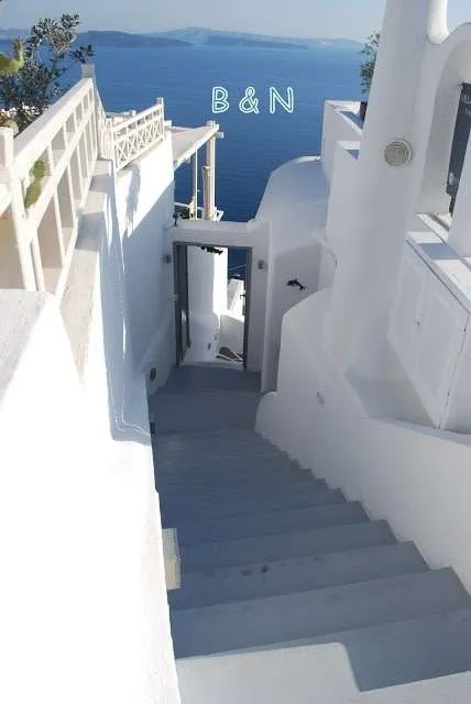 enjoying the white houses of Santorini in Greece
