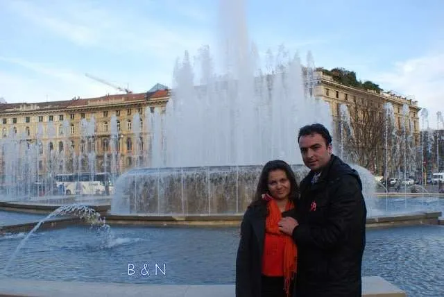travelers exploring Milan in Italy