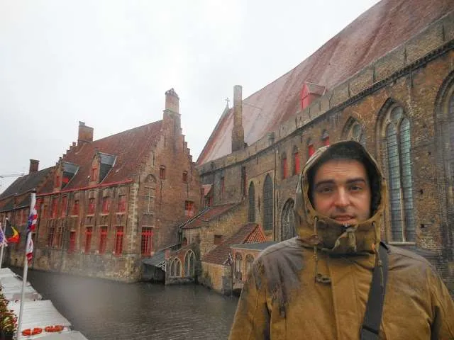visiting Bruges in Belgium on a day with bad weather