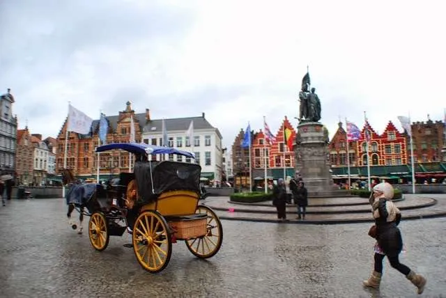 visiting Bruges in Belgium on a day with bad weather