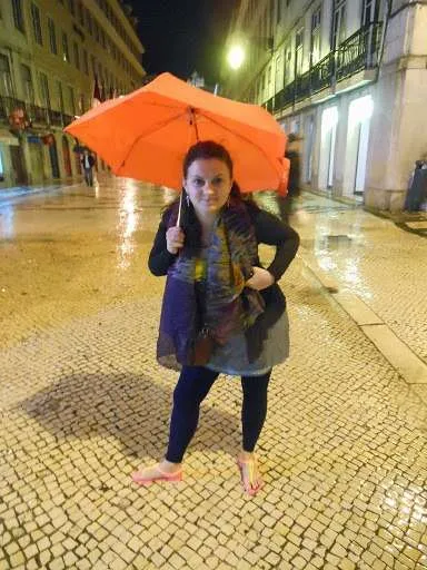 rain storm in Lisbon, Portugal