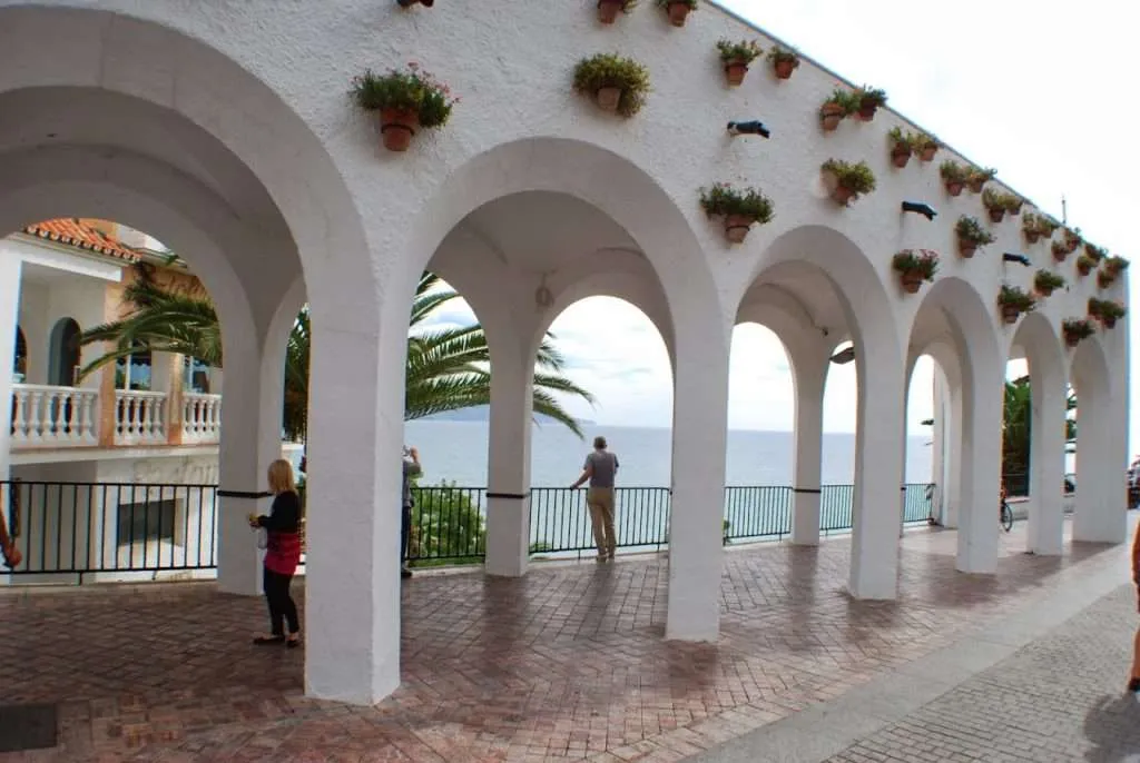 travelers in Nerja, Spain