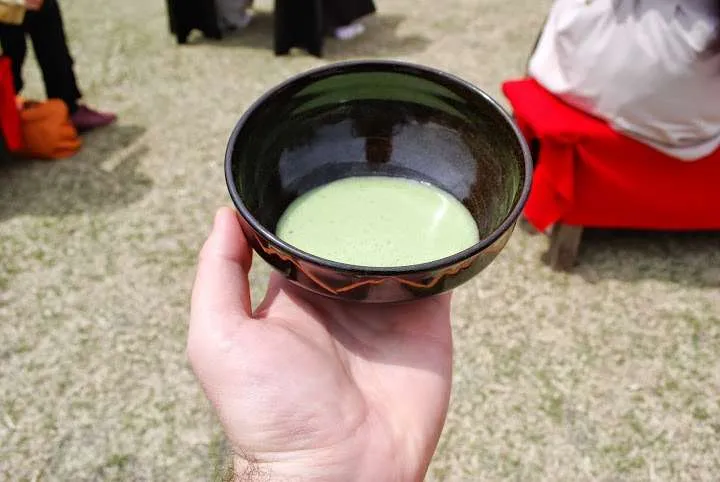 Tea ceremony at Matsumoto Castle, Japan