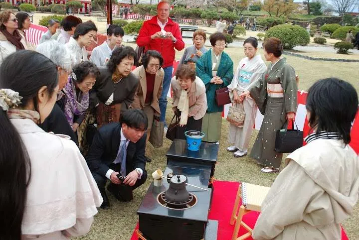 Tea ceremony at Matsumoto Castle, Japan