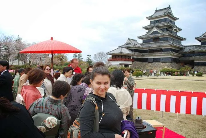 Tea ceremony at Matsumoto Castle, Japan