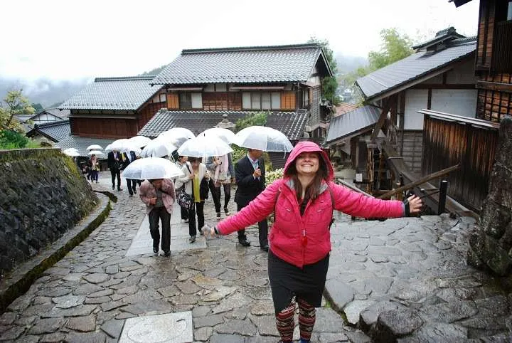 Hiking Nakasendo trail Magome Tsumago, Japan