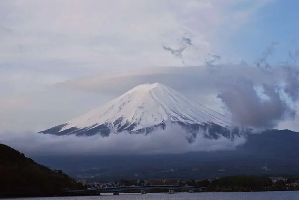 Japan, lake Kawaguchiko, Mount Fuji