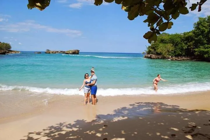relaxing on Caleton Beach in Dominican Republic