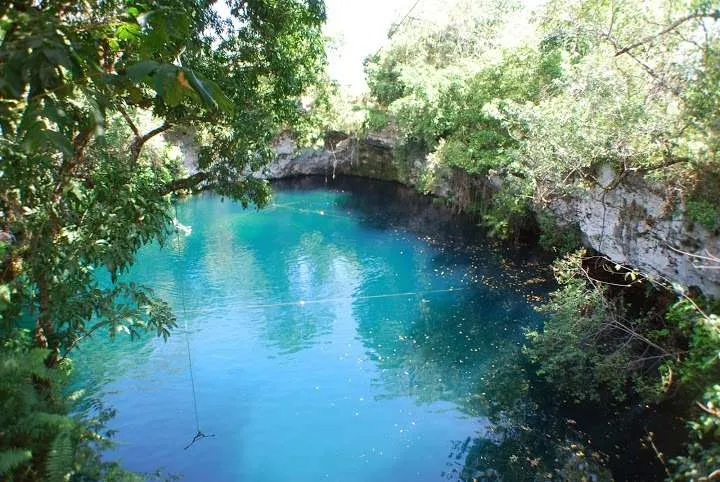 traveling to the Blue Lagoon in Dominican Republic