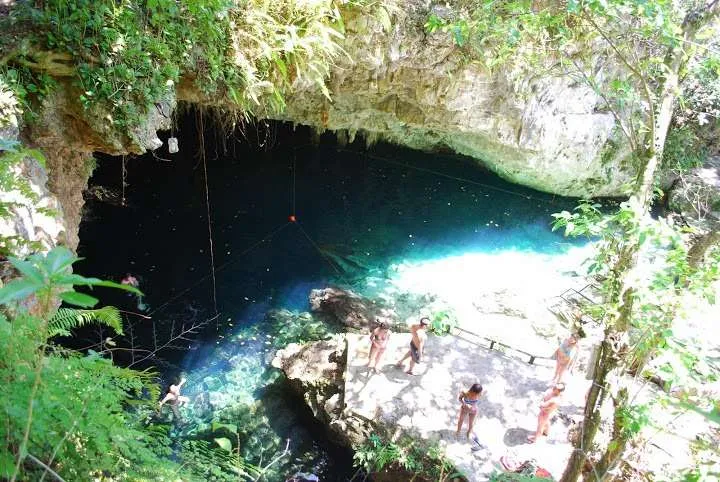 traveling to the Blue Lagoon in Dominican Republic