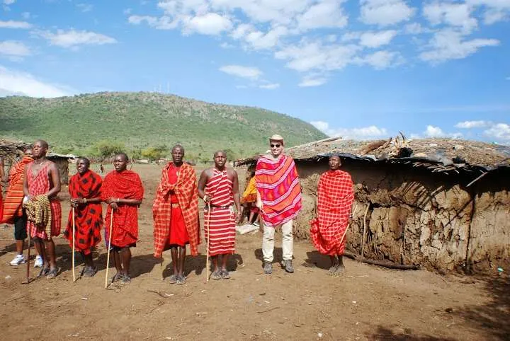 picnic, safari and village in Maasai Mara National Reserve in Kenya