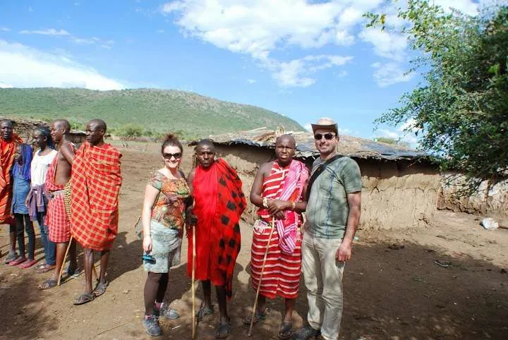 picnic, safari and village in Maasai Mara National Reserve in Kenya