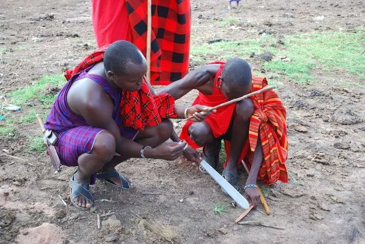 picnic, safari and village in Maasai Mara National Reserve in Kenya