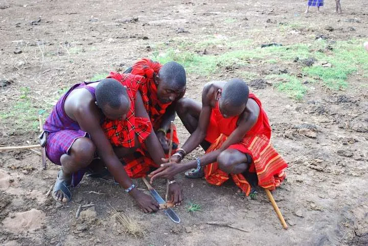 picnic, safari and village in Maasai Mara National Reserve in Kenya