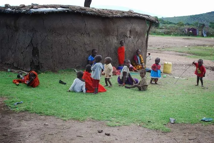 picnic, safari and village in Maasai Mara National Reserve in Kenya