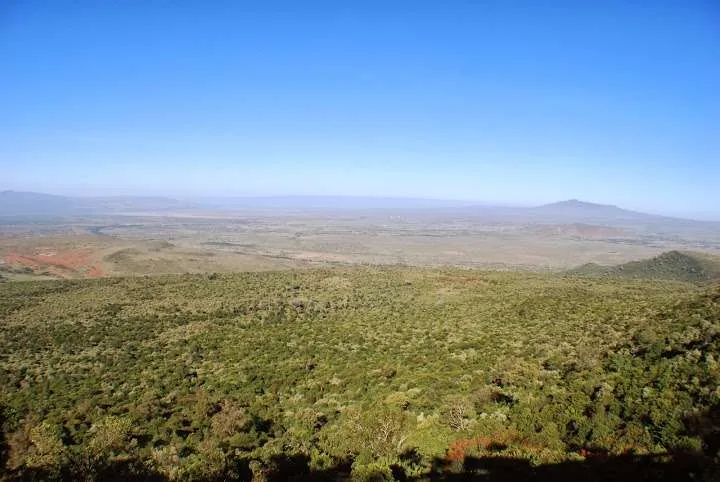 Kenya, Amboseli National Park, The view towards Rift Valley from 2140м