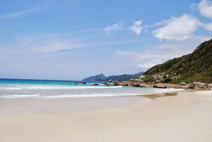 relaxing on the beautiful beach Lopes Mendes in Brazil