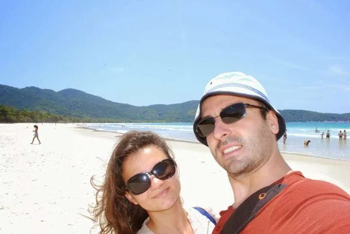 relaxing on the beautiful beach Lopes Mendes in Brazil
