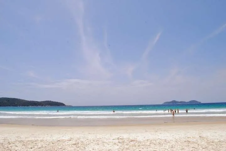 relaxing on the beautiful beach Lopes Mendes in Brazil