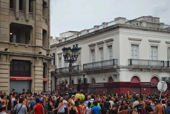 exciting celebration of New Year's Eve in Montevideo in Uruguay