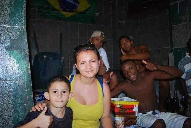 poor places with colorful houses in Rio de Janeiro in Brazil