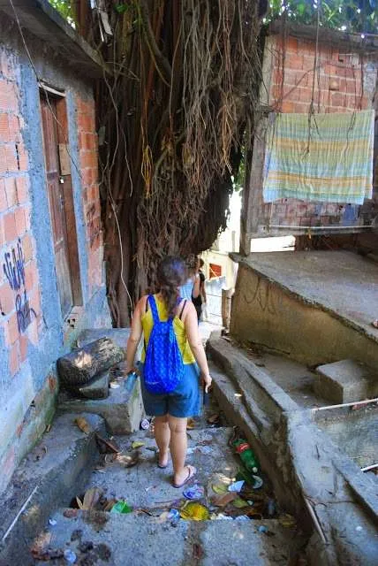 poor places with colorful houses in Rio de Janeiro in Brazil