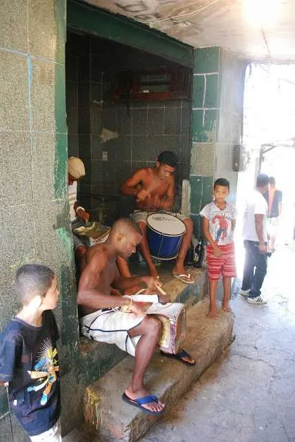 poor places with colorful houses in Rio de Janeiro in Brazil
