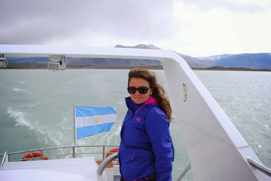 ice trekking on Viedma Glacier in Argentinean Patagonia
