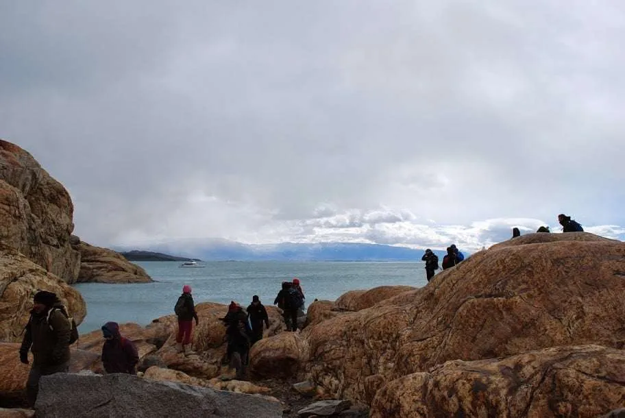 ice trekking on Viedma Glacier in Argentinean Patagonia
