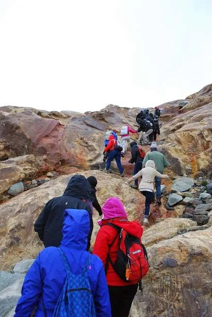 ice trekking on Viedma Glacier in Argentinean Patagonia