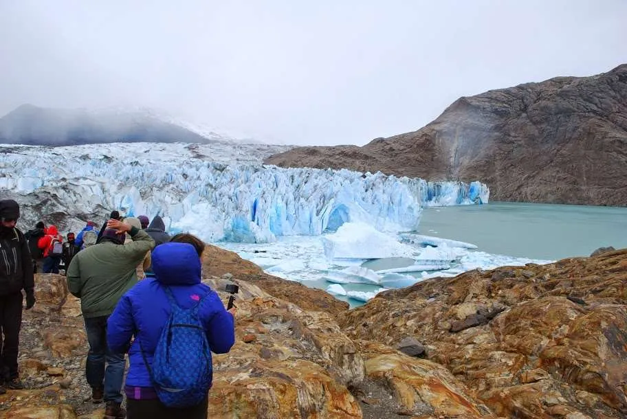 ice trekking on Viedma Glacier in Argentinean Patagonia