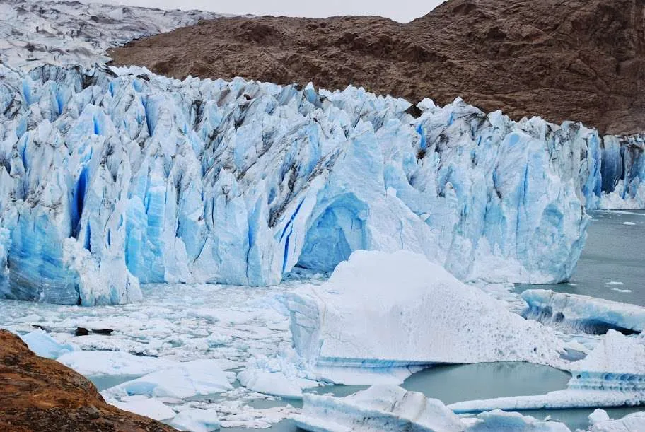 ice trekking on Viedma Glacier in Argentinean Patagonia