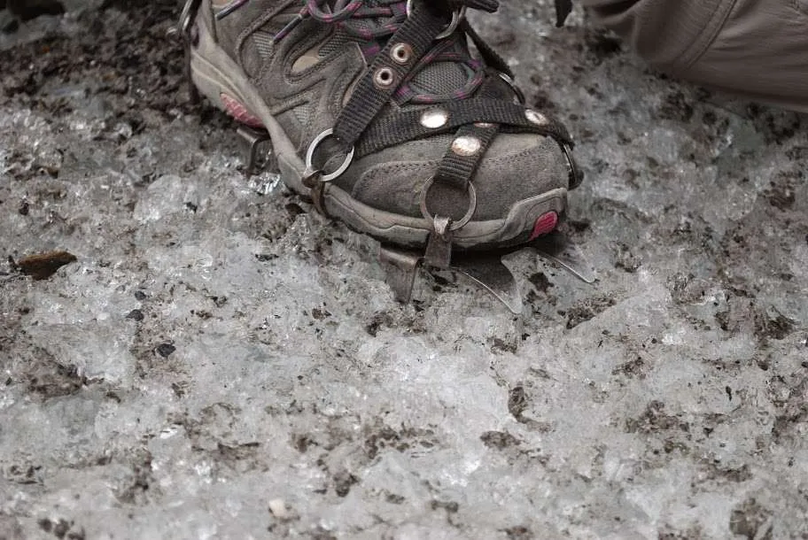 ice trekking on Viedma Glacier in Argentinean Patagonia