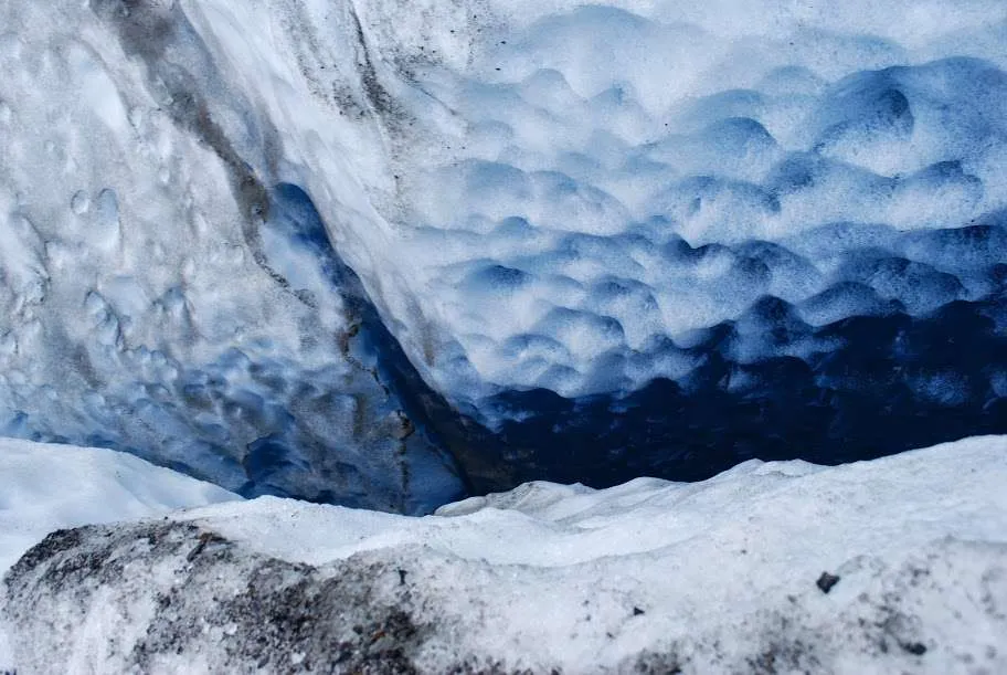 ice trekking on Viedma Glacier in Argentinean Patagonia