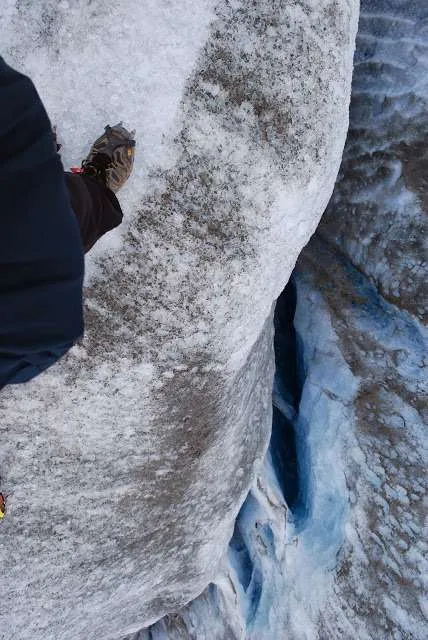 ice trekking on Viedma Glacier in Argentinean Patagonia