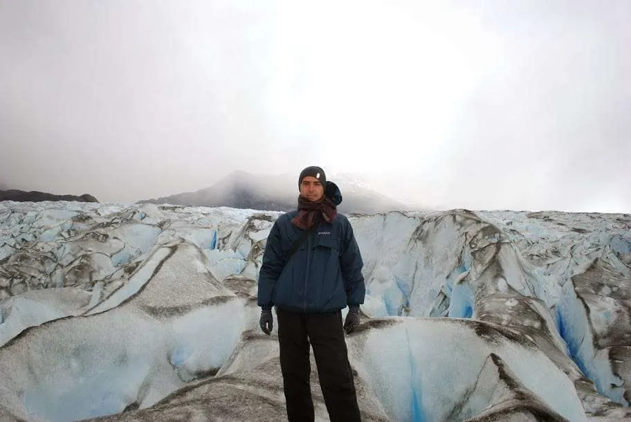ice trekking on Viedma Glacier in Argentinean Patagonia