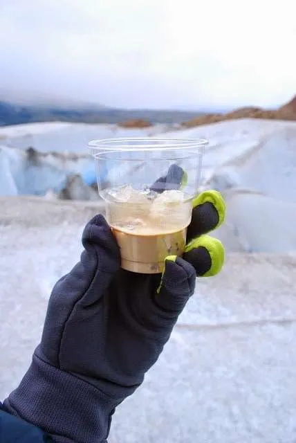 ice trekking on Viedma Glacier in Argentinean Patagonia