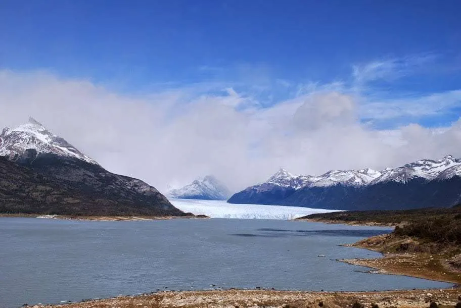 walking and falling on ice on the Perito Moreno Glacier in Argentina