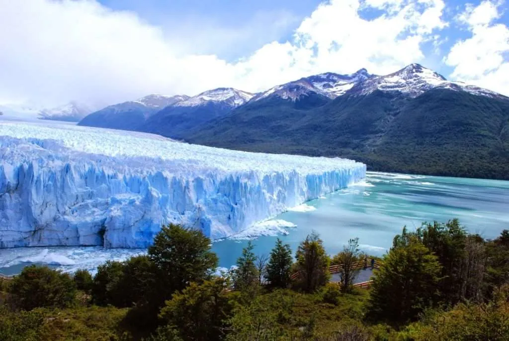 walking and falling on ice on the Perito Moreno Glacier in Argentina
