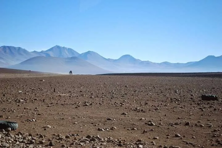journey on the road to Uyuni in Bolivia