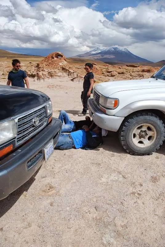 second day of adventures on the way to the salt flat Salar de Uyuni in Bolivia