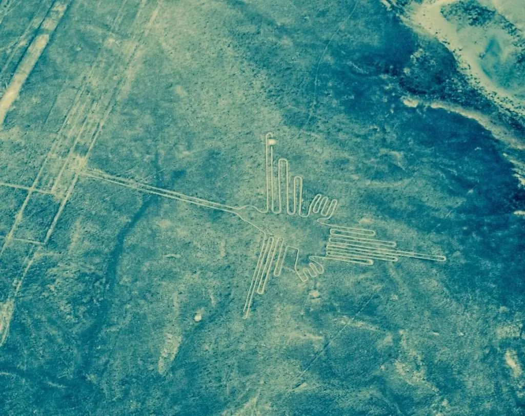 Colibri bird, Nazca Nasca lines, Peru