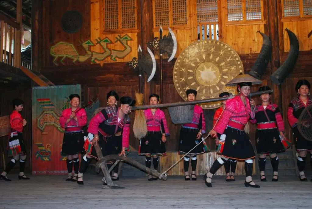 Yao village of Huangluo, Long Hair village China