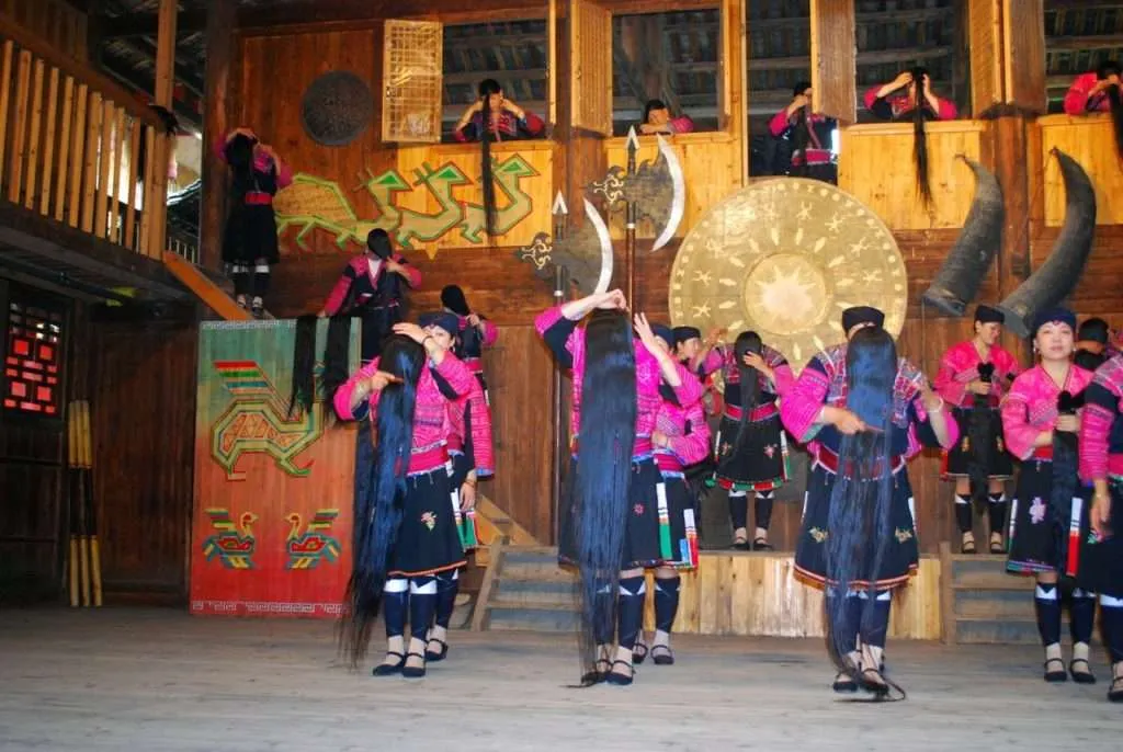 Yao village of Huangluo, Long Hair village China