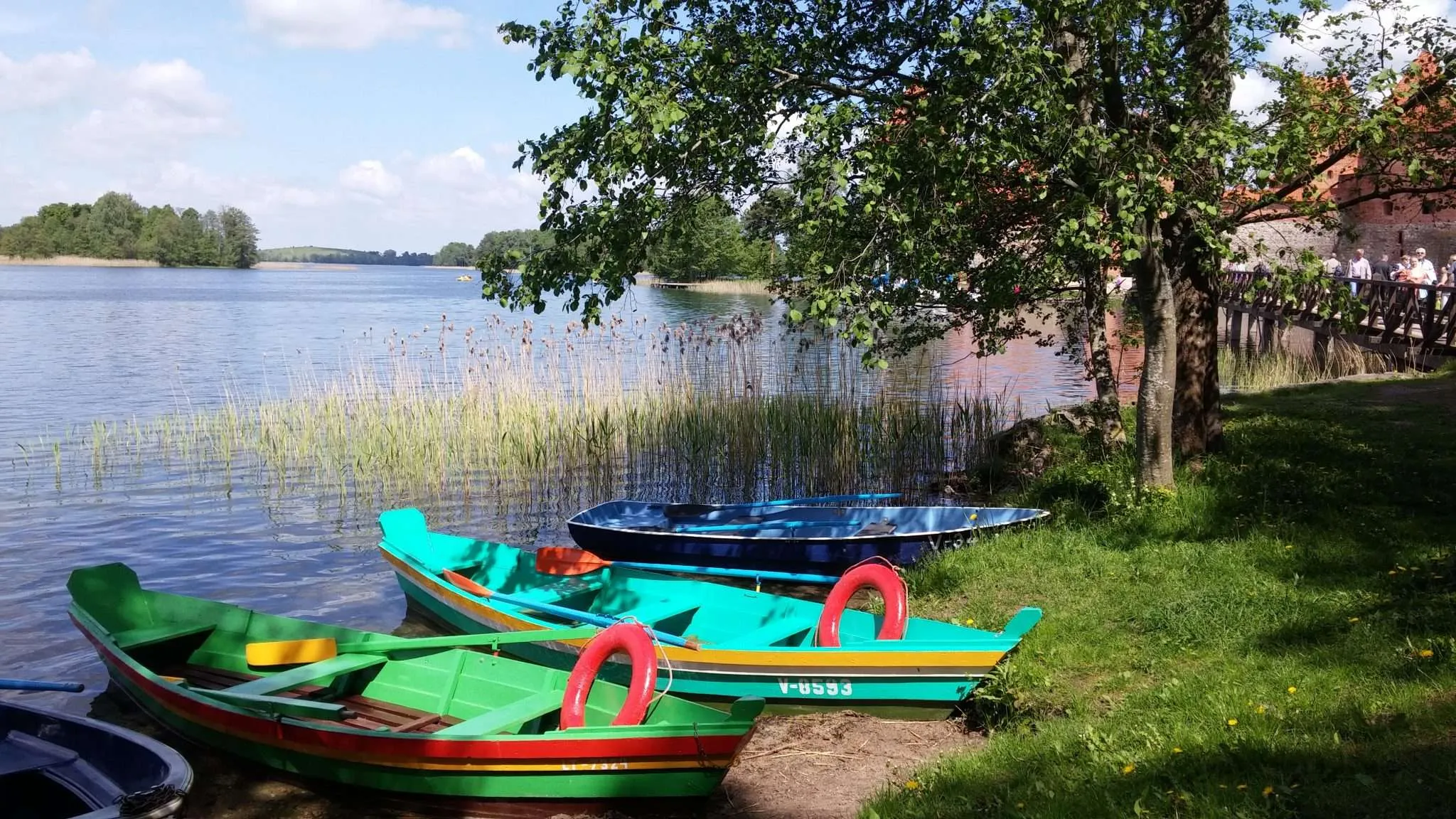 Park your boat and explore Trakai Castle in Lithuania