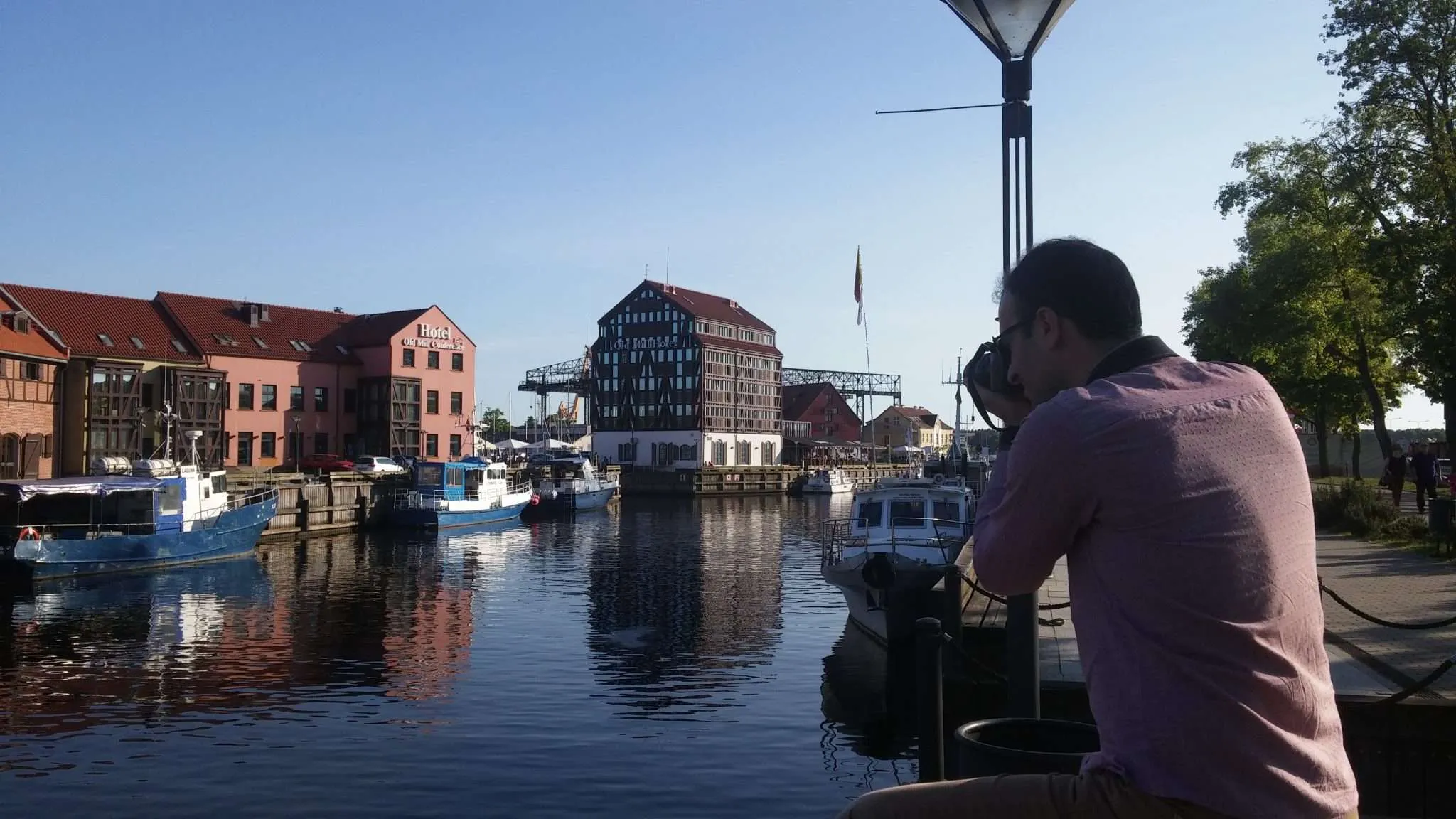 The harbour in Klaipeda in Lithuania