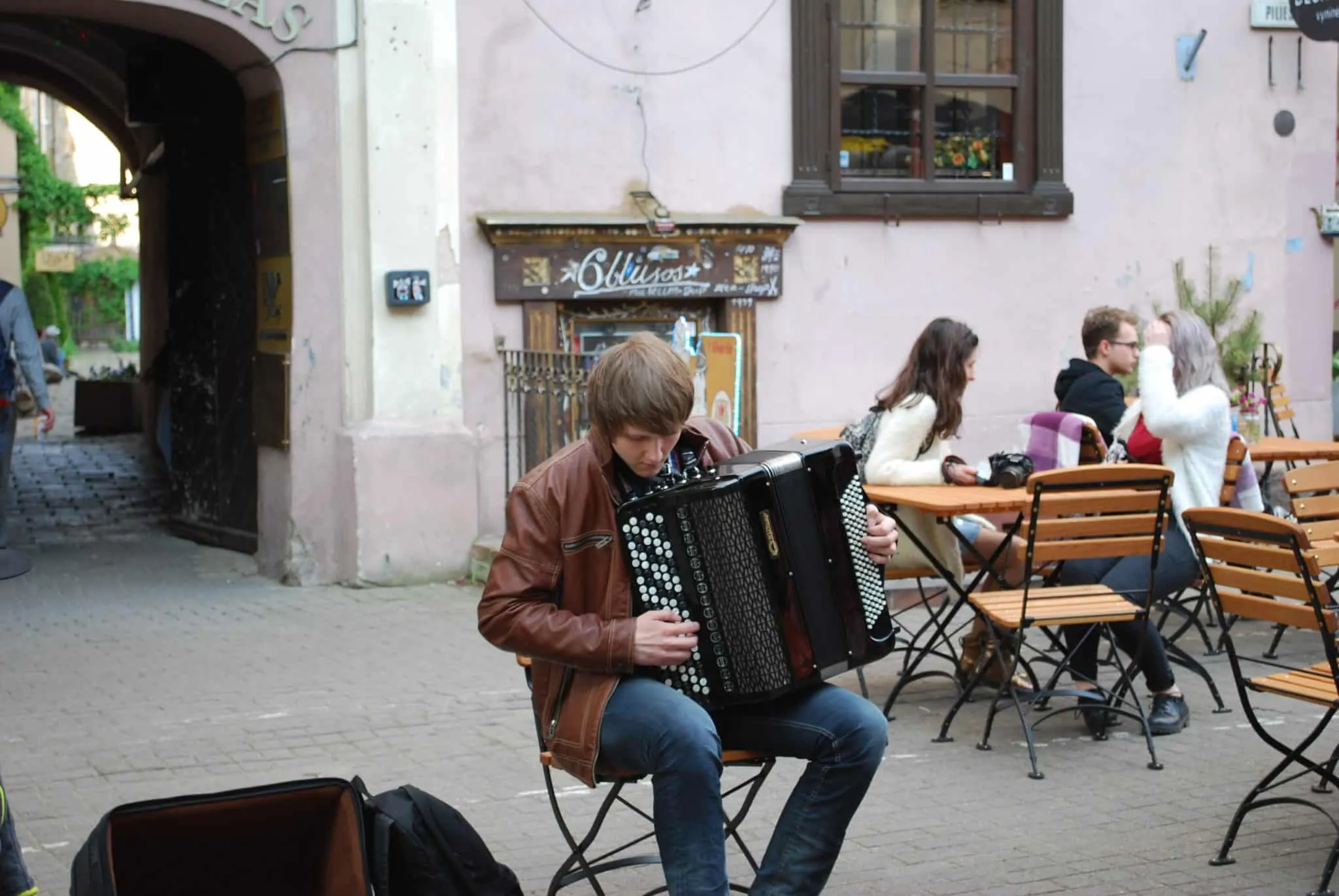 Summer mussicians in Vilnius, Lithuania