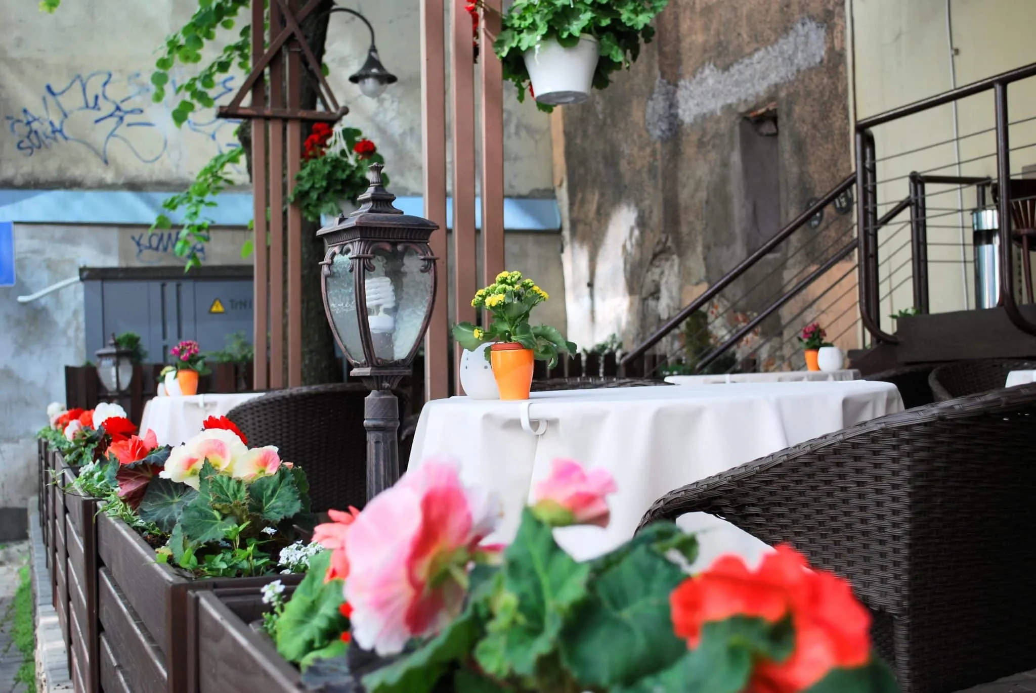 Restaurant ambiance in Old Town Riga in Latvia