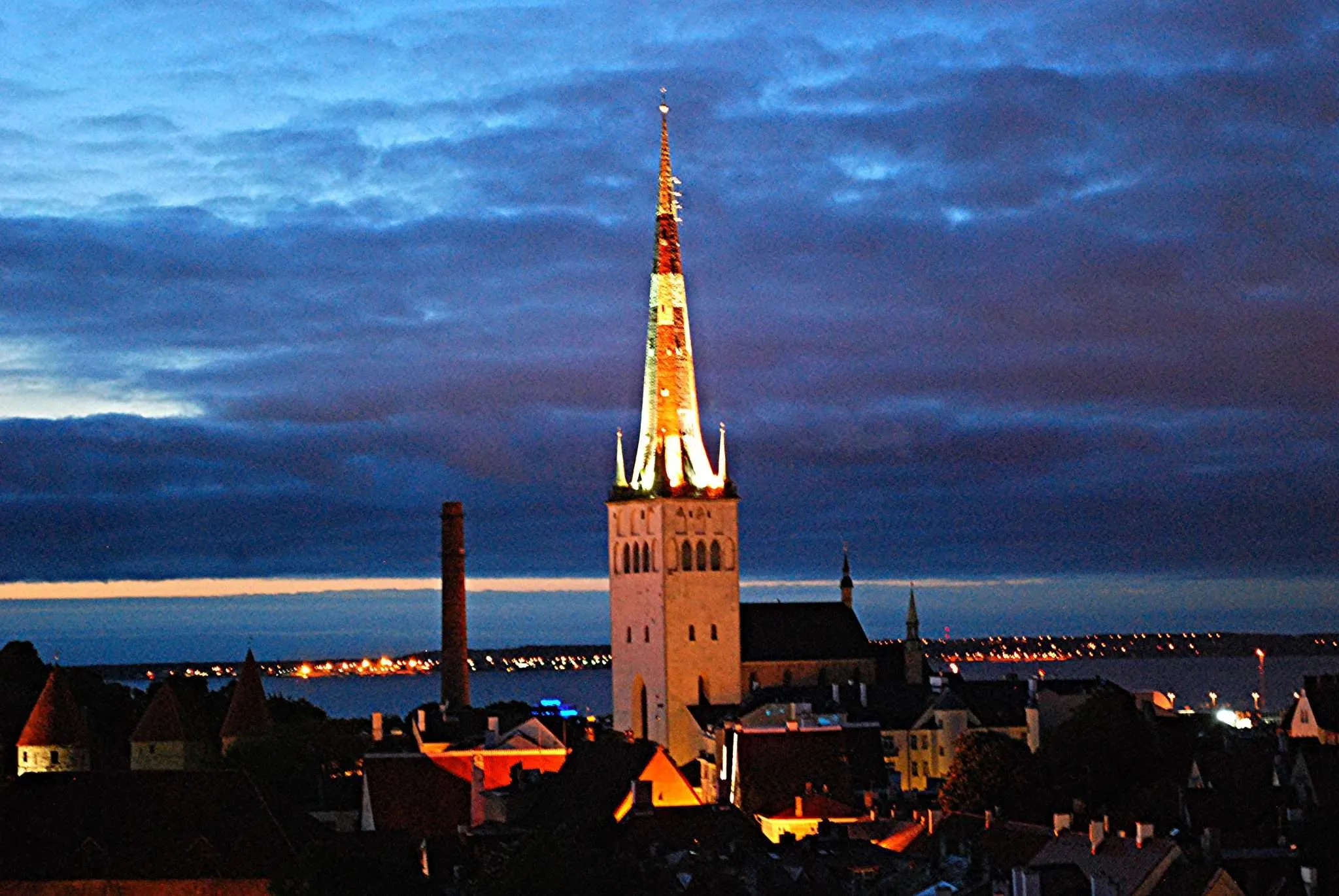 night at Tallinn in Estonia