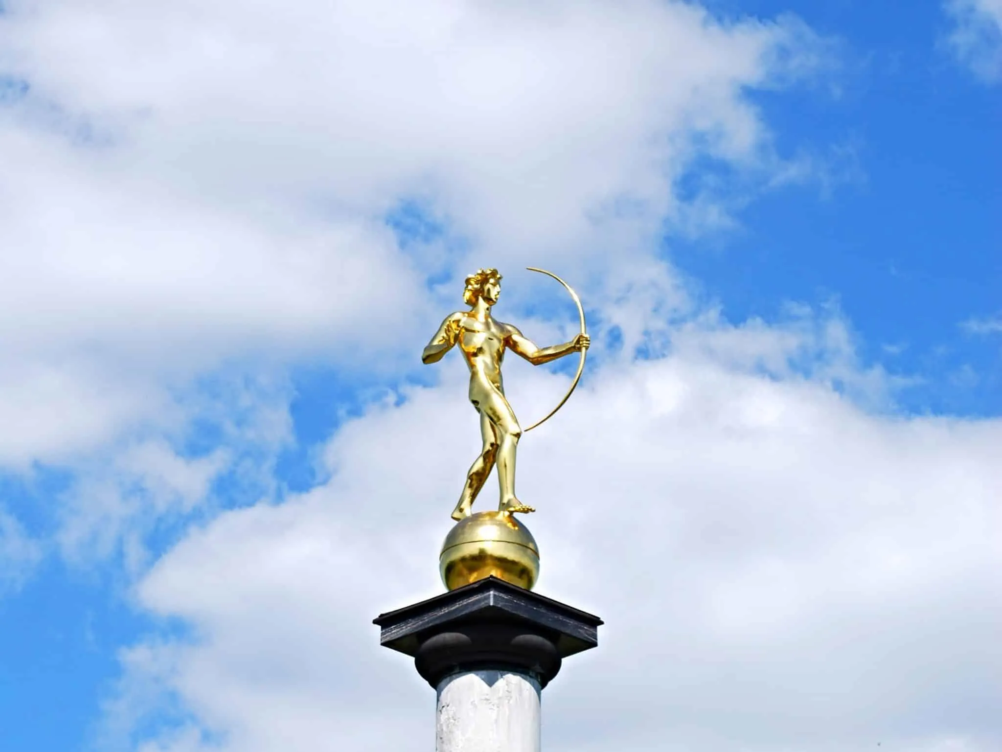 golden boy in Šiauliai in Lithuania
